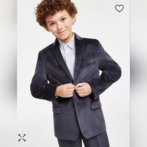 Nwt Calvin Klein Big Boys Velvet Sport Coat Jacket blazer